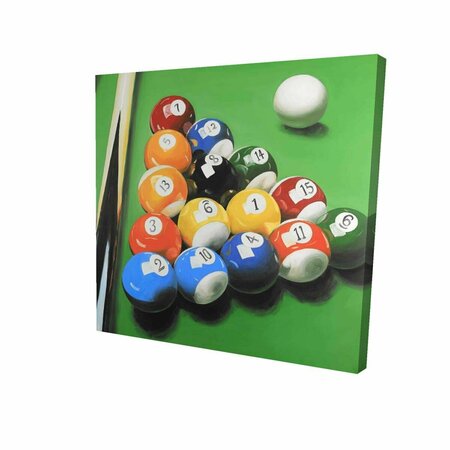BEGIN HOME DECOR 16 x 16 in. Pool Table with Ball Formation-Print on Canvas 2080-1616-MI75